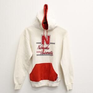 Vintage University of Nebraska Huskers Hooded Sweatshirt Medium